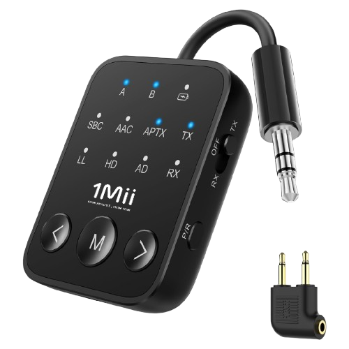 1Mii SafeFly Dot2 Bluetooth 5.3 Travel Transmitter & Receiver